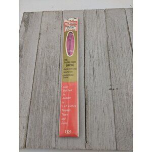 Vintage J&P Coats Neck Opening Metal Zipper 18" Dk Rose 32-B